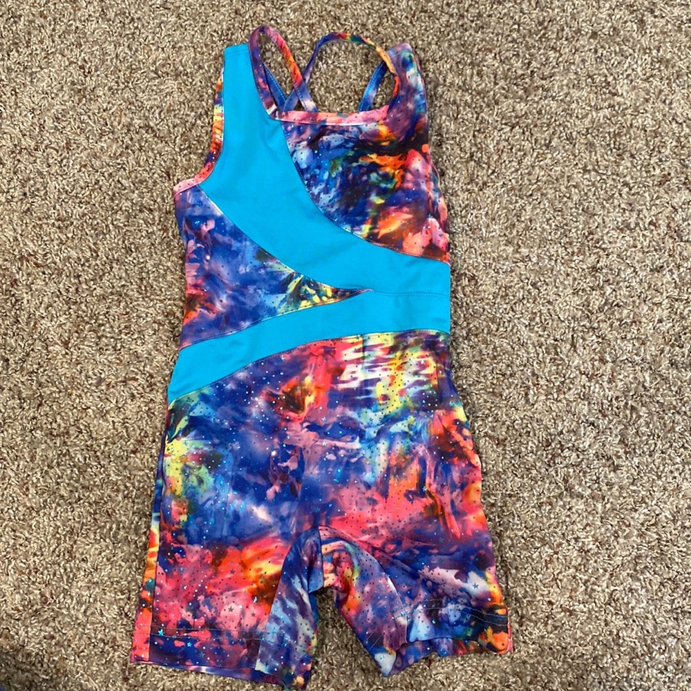 GIRLS 1 piece swimsuit tie dye